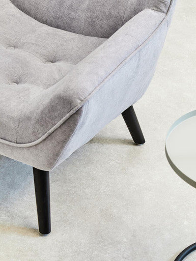 Stockholm Grey Linen Effect Accent Chair