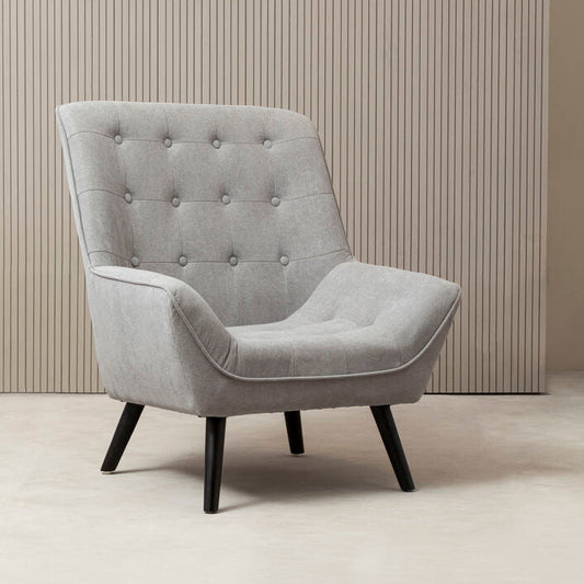 Stockholm Grey Linen Effect Accent Chair