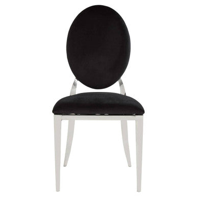 Sarita Stackable Silver Finish Dining Chair