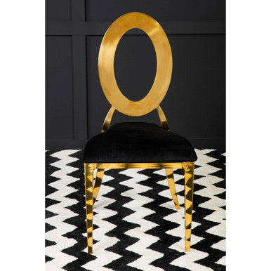 Sarita Stackable Gold Frame Dining Chair