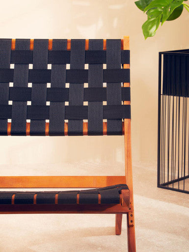 Emilio Black Woven Chair