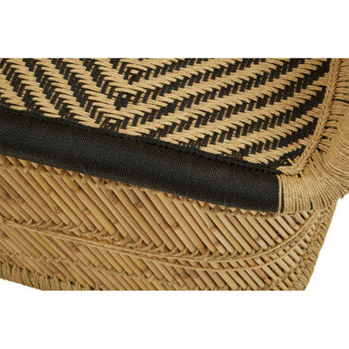 Rowan Two Seater Natural And Black Sofa