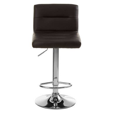 Baina Black Seat Bar Stool With Chrome Base