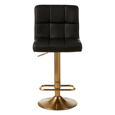 Baina Black Faux Leather Bar Stool