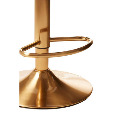 Baina Black Acrylic Seat Bar Stool With Gold Base