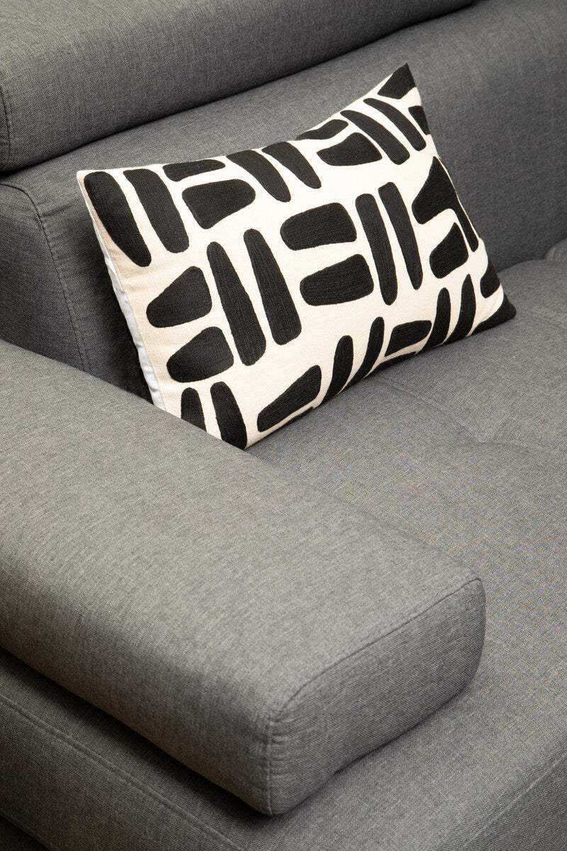 Hanover Grey Linen Corner Sofa