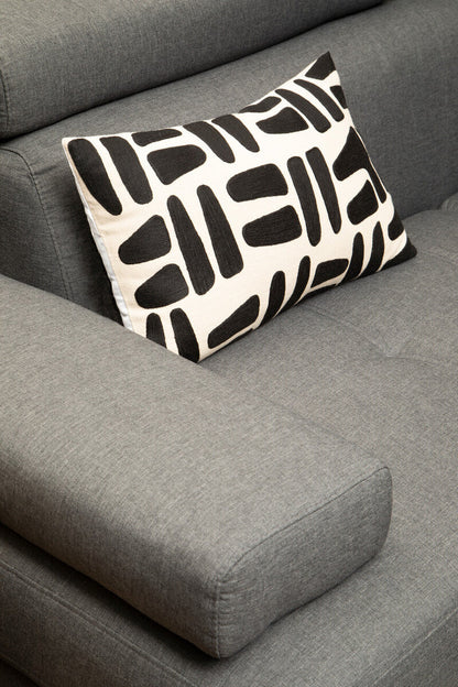 Hanover Grey Linen Corner Sofa