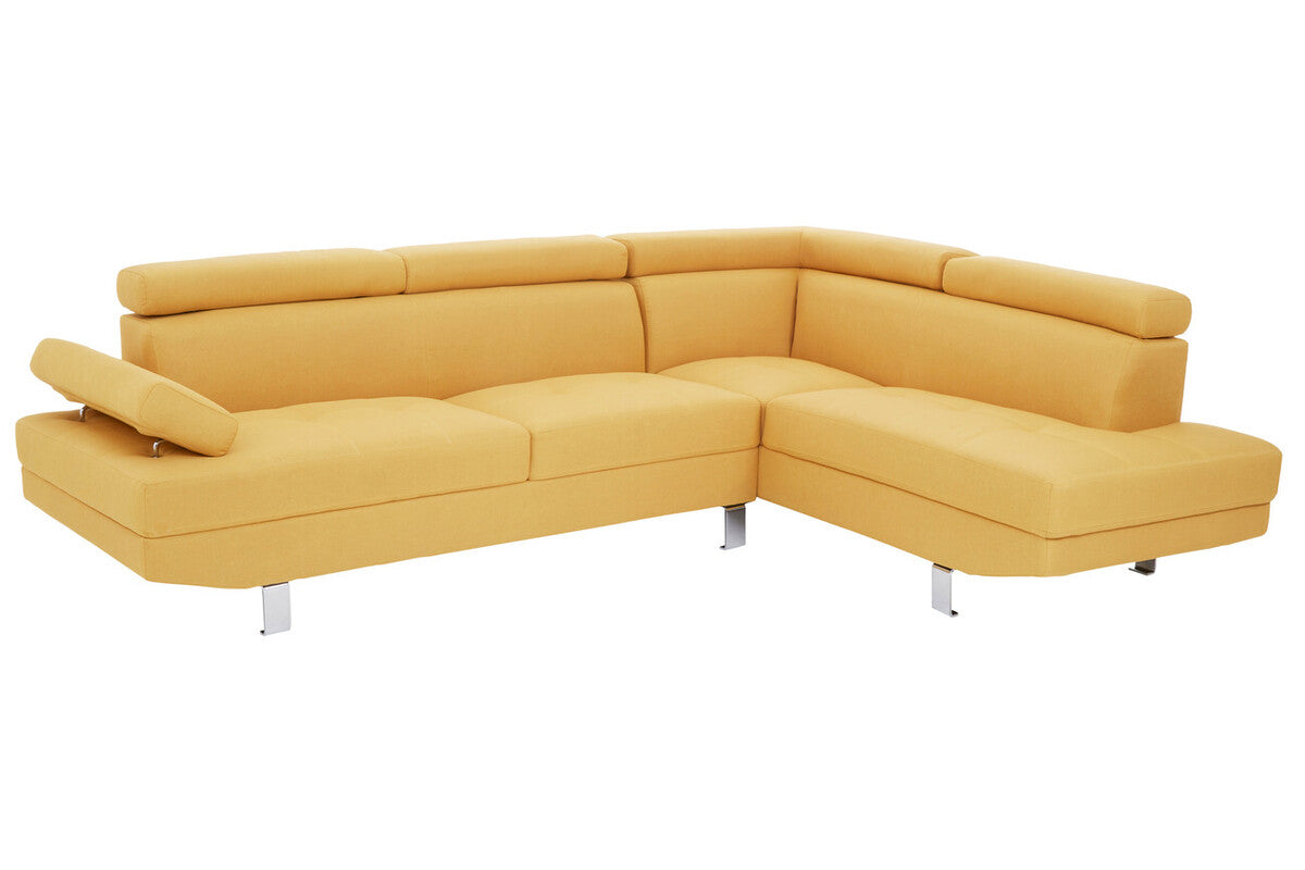 Hanover Ochre Linen Corner Sofa
