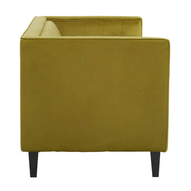 Helia 3 Seat Olive Velvet Sofa