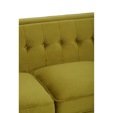 Helia 3 Seat Olive Velvet Sofa