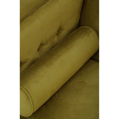 Helia 3 Seat Olive Velvet Sofa