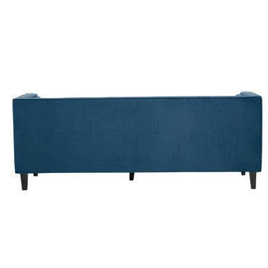 Helia 3 Seat Blue Velvet Sofa