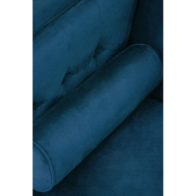 Helia 3 Seat Blue Velvet Sofa