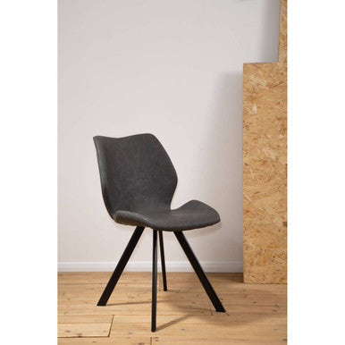 White Round Marble Effect Top and Grey Meta Frame Dining Table with Grey 6 Chairs Set | Weston