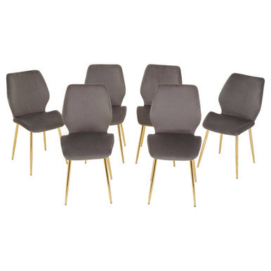 Wimslow Smoked Glass Dining Table with 6 Chairs Set