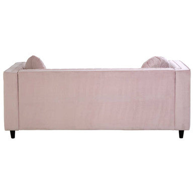 3 Seater Pink Velvet Sofa, Farah