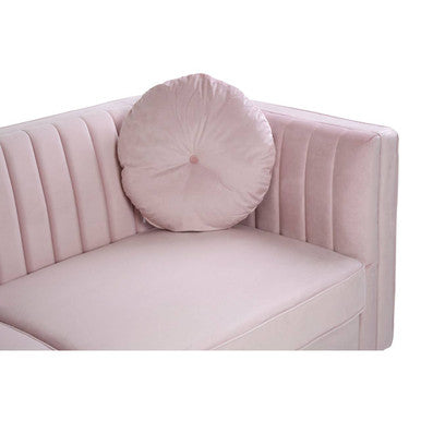 3 Seater Pink Velvet Sofa, Farah