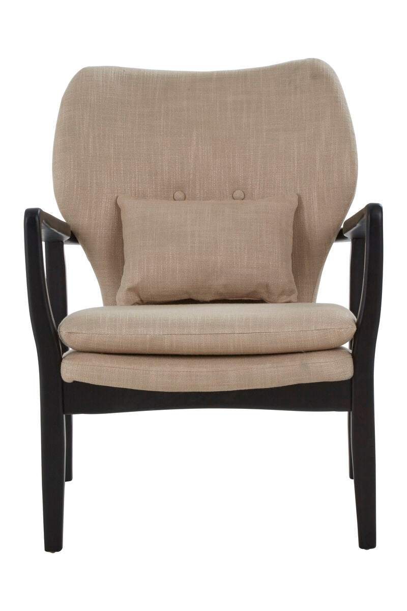 Stockholm Beige Chair With Black Wooden Frame