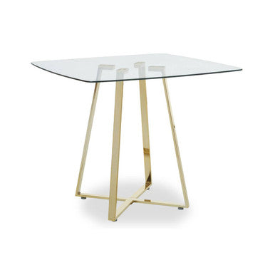 Metropolitan Square Gold Finish Dining Table