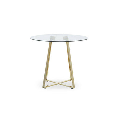 Metropolitan Round Gold Finish Dining Table