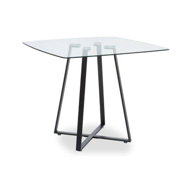 Metropolitan Square Matte Black Dining Table
