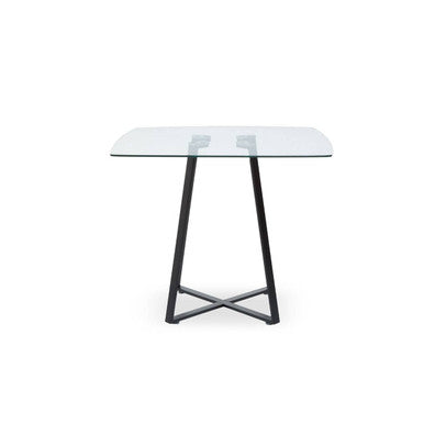 Metropolitan Square Matte Black Dining Table
