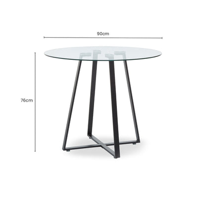 Metropolitan Matte Black Lattice Dining Table