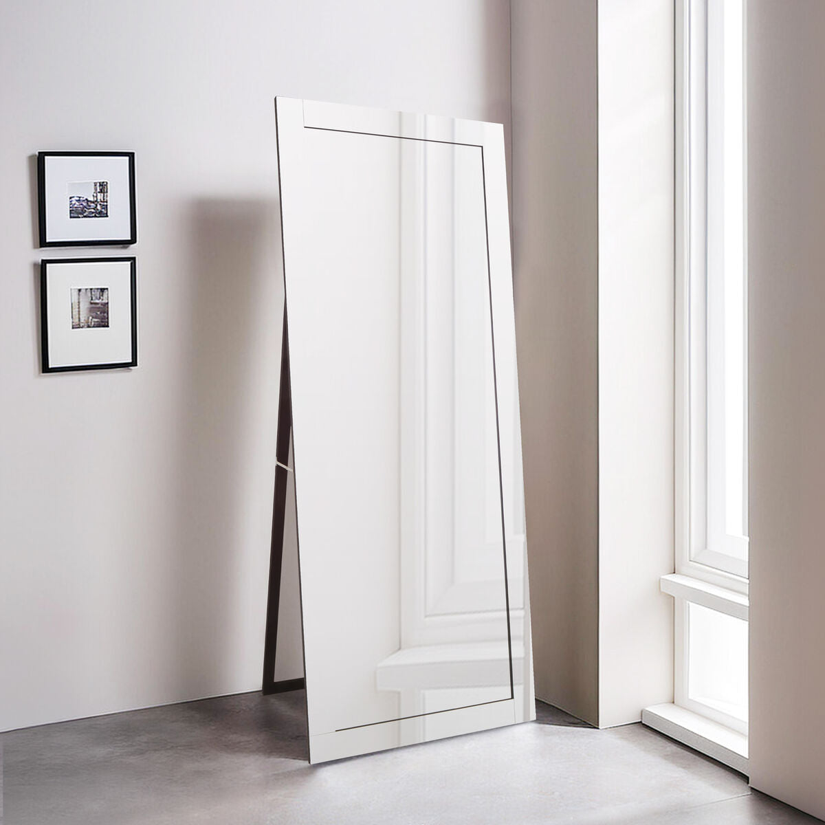 Avelene Floor Standing Mirror With Bevelled Edge