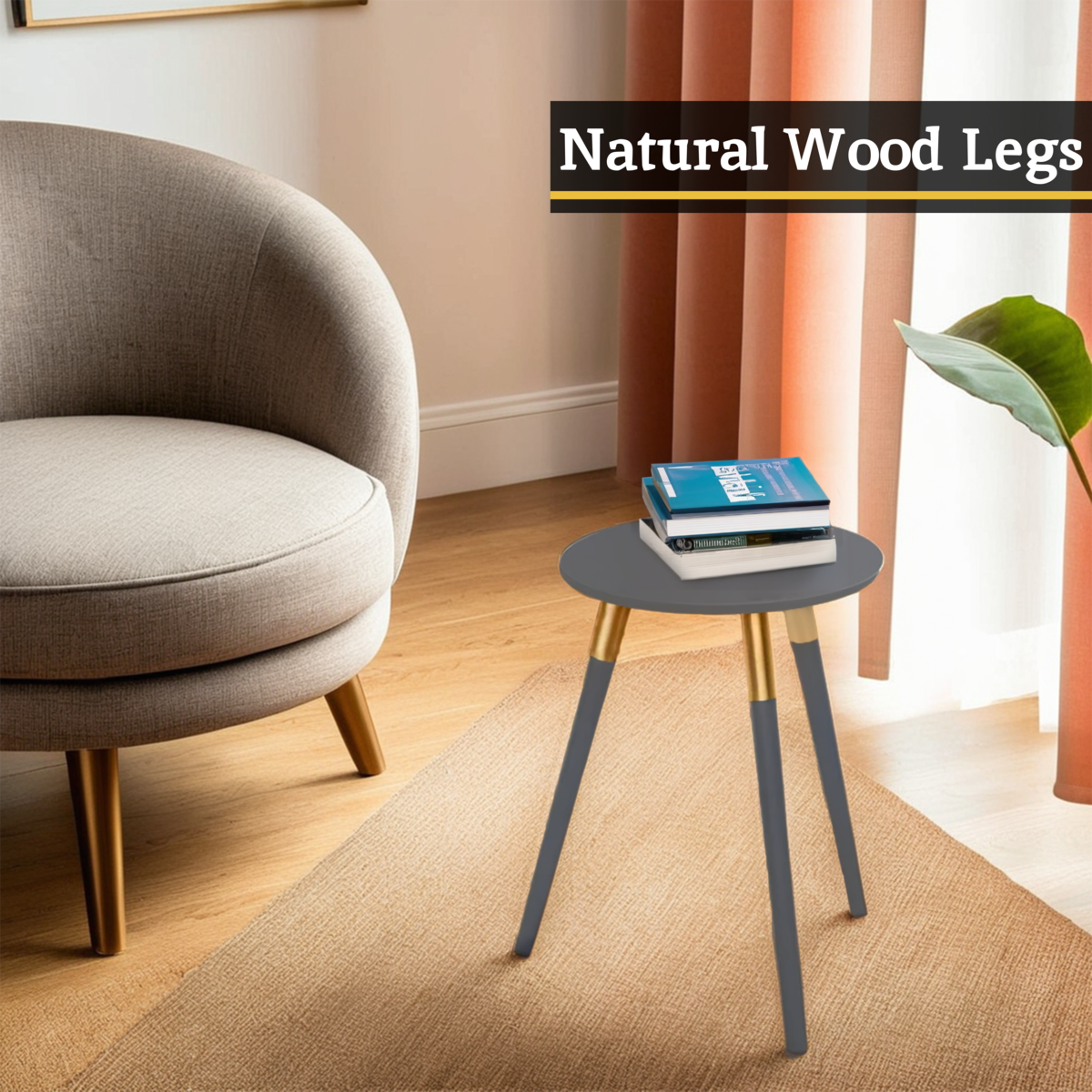 Nostra Dark Grey Side Table