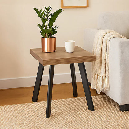 Natural Wood Side Table with U-Shaped Base | Oakwill