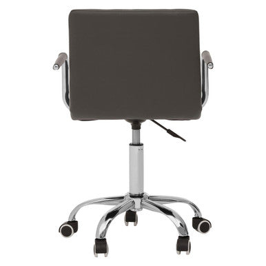 Finn Grey Home Office Chair With Swivel Base