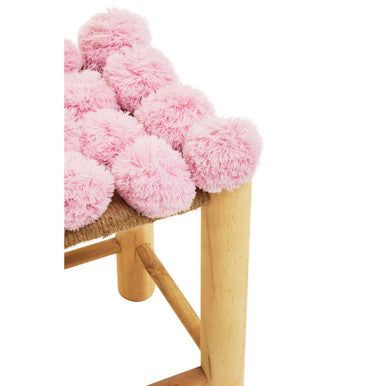 West Village Pink Pom Stool