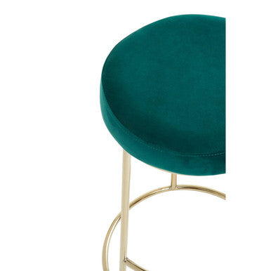 Manhattan Green Velvet Bar Stool
