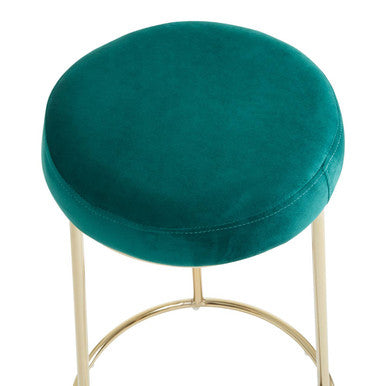 Manhattan Green Velvet Bar Stool
