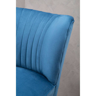 Regents Park Blue Velvet Chair