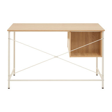 Bradbury Natural Oak Veneer Desk With Drawers