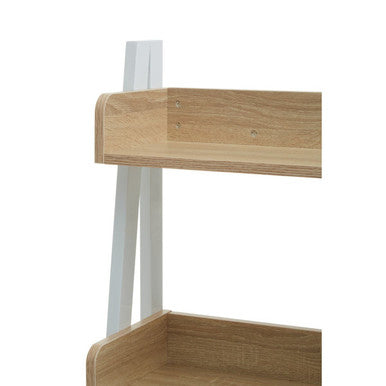Bradbury Five Tier Natural Oak Ladder Shelf Unit