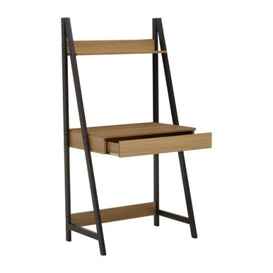 Bradbury Natural Oak Effect Desk with Metal Frame
