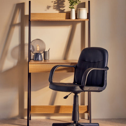 Bradbury Natural Oak Effect Desk with Metal Frame