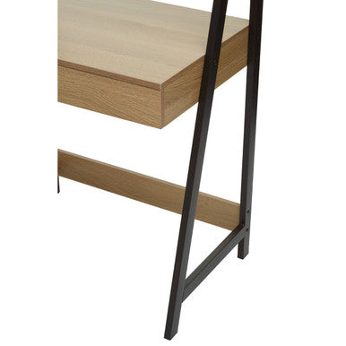 Bradbury Natural Oak Effect Desk with Metal Frame