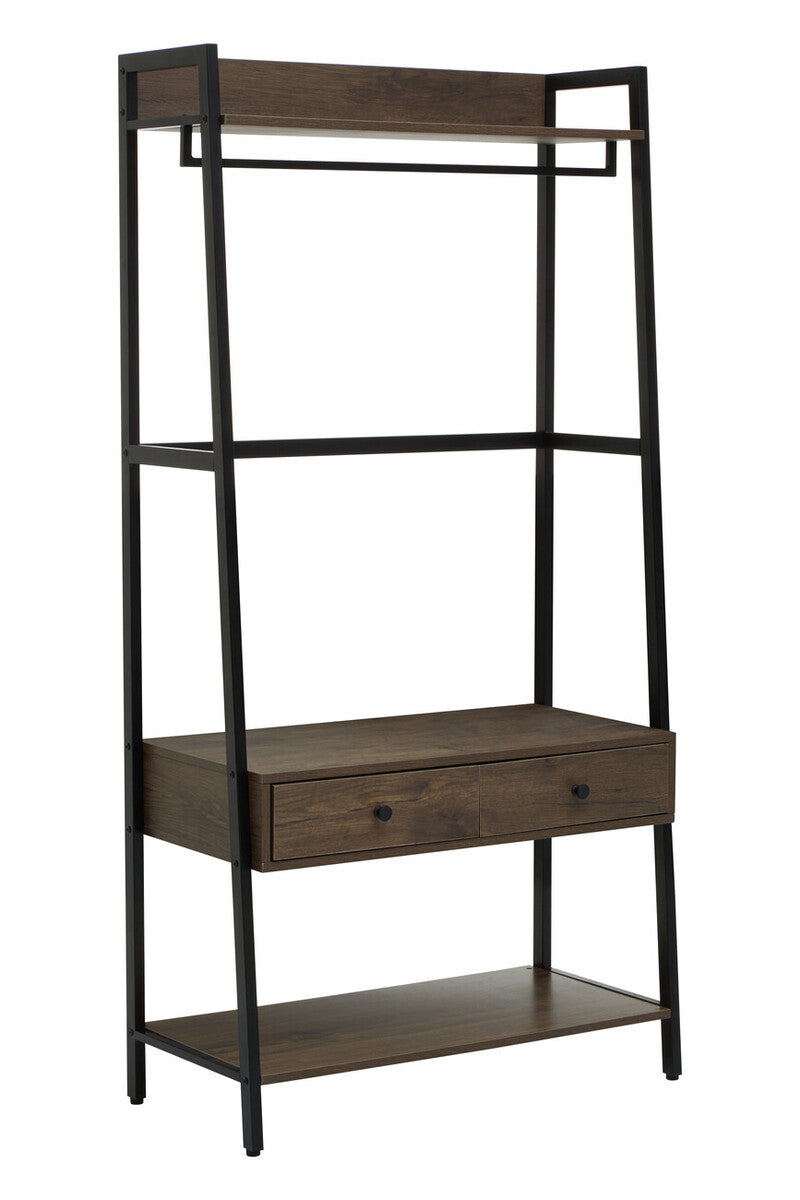 Bradbury Dark Oak Effect Open Wardrobe