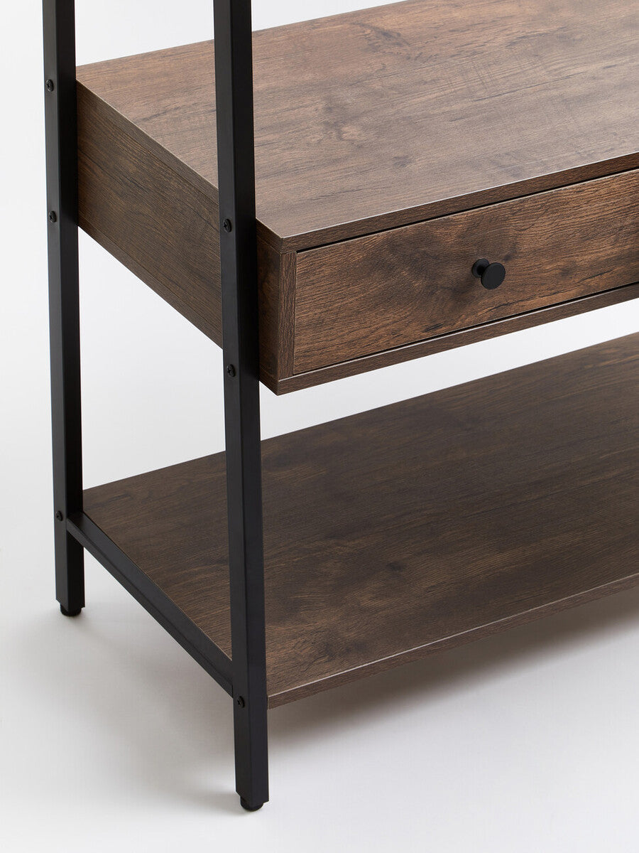 Bradbury Dark Oak Effect Open Wardrobe