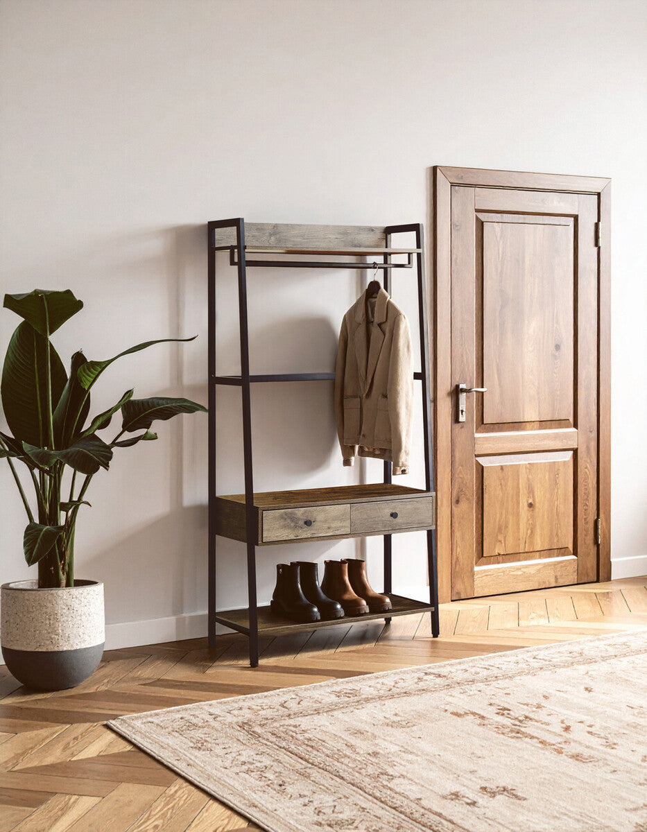 Bradbury Dark Oak Effect Open Wardrobe