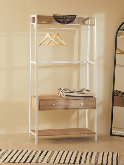 Bradbury Natural Oak Effect Open Wardrobe