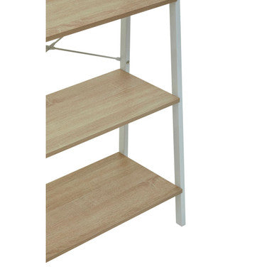 Bradbury Three Tier Natural Oak Veneer Ladder Shelf Unit