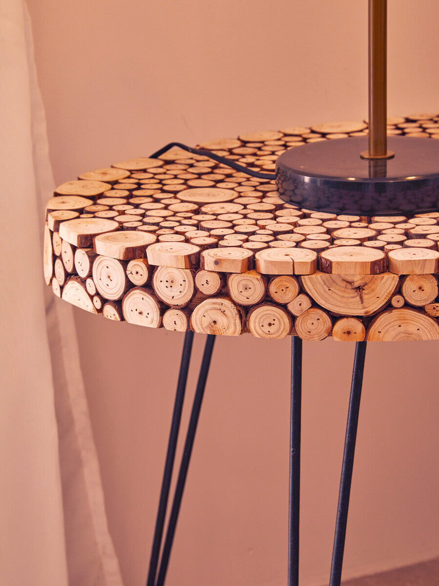 Lacuna Fir Wood Oval Coffee Table