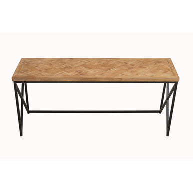 Kickford Parquet Fir Wood Coffee Table