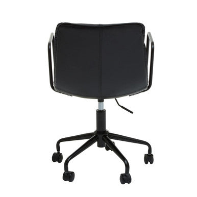 Branson Black Leather Effect Home Office Chair