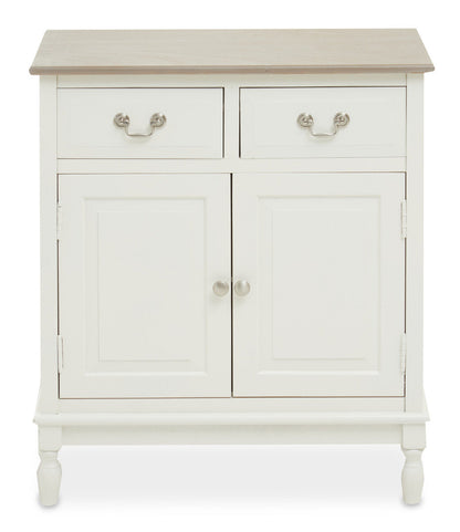Heritage 2 Drawer White Sideboard