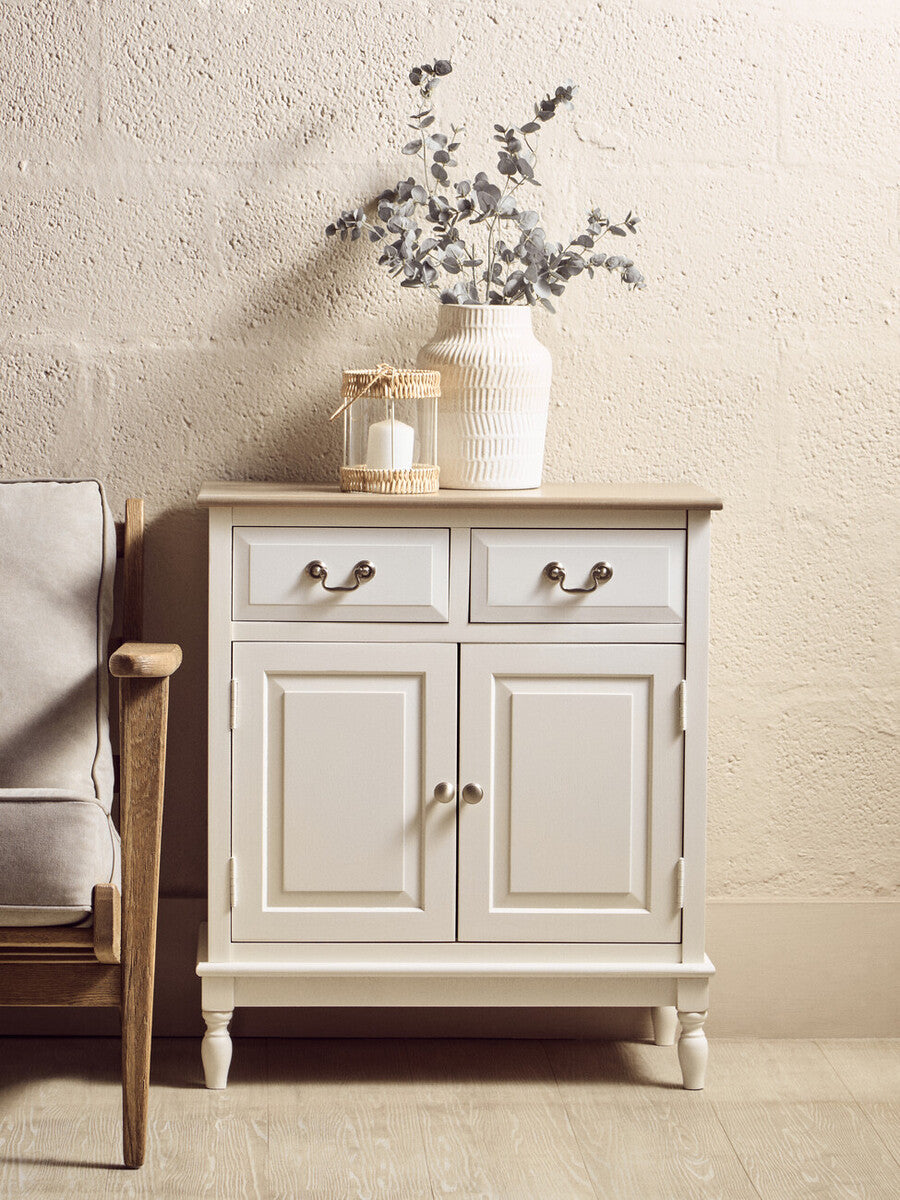 Heritage 2 Drawer White Sideboard